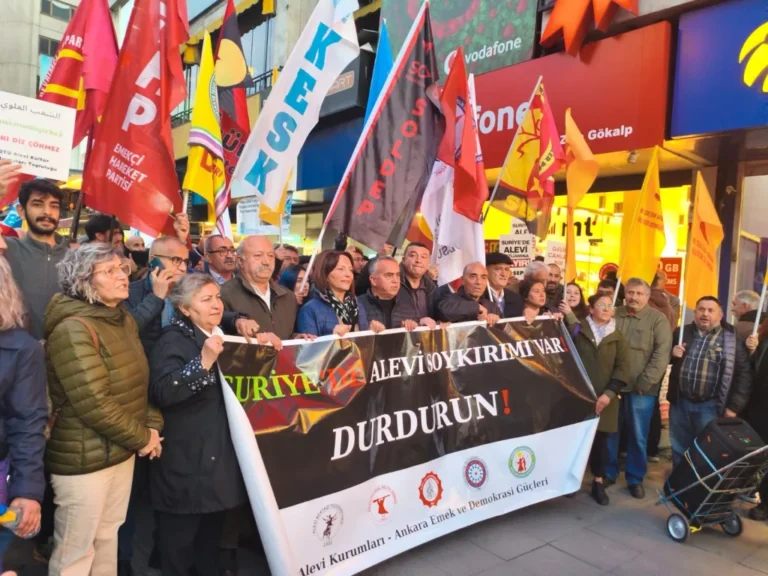 Ankara’da Suriye’deki Alevi Katliamına Karşı Kitlesel Yürüyüş